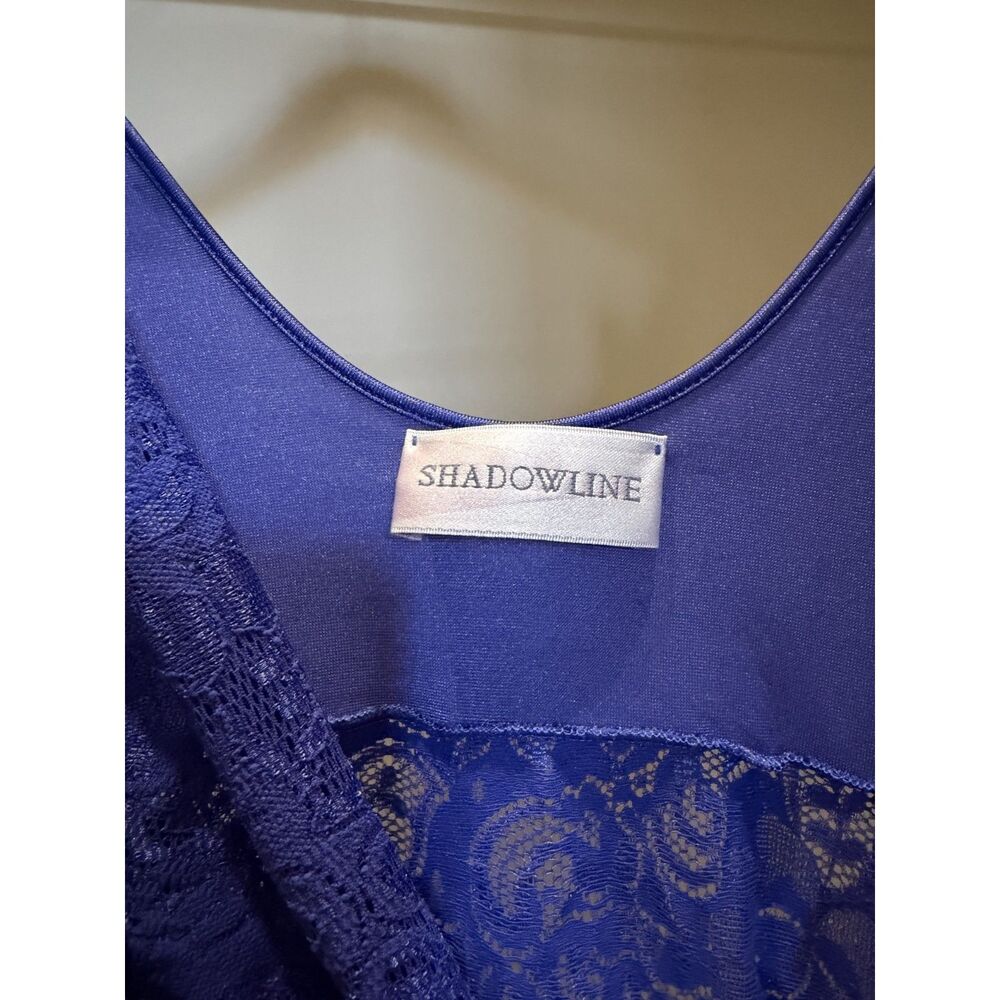 Shadowline Purple Lace Nightgown - Picture 3 of 4